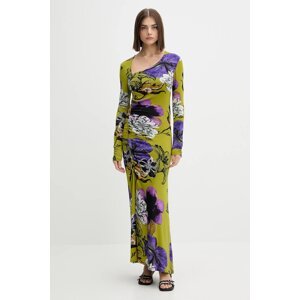 Haljina Desigual NECKLINE LA boja: zelena, maxi, uski kroj, 25WWVK37