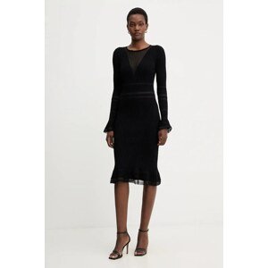 Haljina Herve Leger Connie boja: crna, mini, uski kroj, DSR8524099