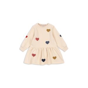 Dječja haljina Konges Sløjd LOU TERRY SWEAT DRESS OCS boja: bež, midi, širi se prema dolje, KS103869