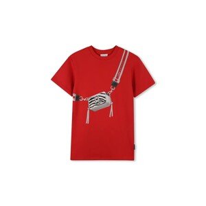 Dječja pamučna haljina Marc Jacobs boja: crvena, mini, oversize, W60604