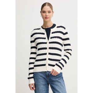 Pamučni kardigan Tommy Hilfiger boja: bež, WW0WW46514