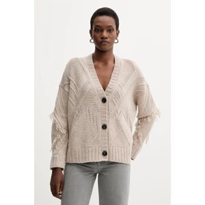 Vuneni kardigan Weekend Max Mara STALLO boja: bež, 2525346052600