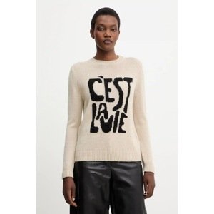 Vuneni pulover Weekend Max Mara NITRA boja: bež, 2525366292600