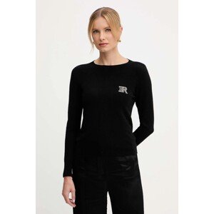 Pulover Ermanno Scervino boja: crna, lagane, 57TM047EP2