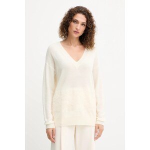 Vuneni pulover Ermanno Scervino boja: bež, lagane, 57TM049E55