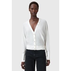 Vuneni kardigan AllSaints HONOR boja: bijela, lagane, W002KD