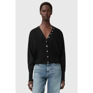 Vuneni kardigan AllSaints HONOR boja: crna, lagane, W002KD
