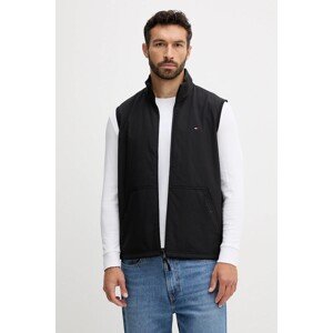 Prsluk Tommy Hilfiger boja: crna, za prijelazno razdoblje, MW0MW39515