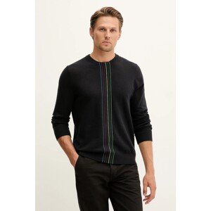 Pulover s dodatkom vune PS Paul Smith za muškarce, boja: crna, lagane, M2R-491Z-T22513