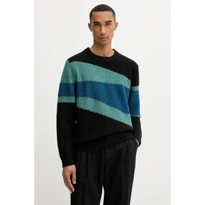 Vuneni pulover PS Paul Smith za muškarce, boja: crna, M2R-499Z-T22518