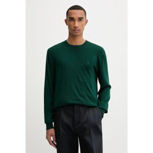 Vuneni pulover Calvin Klein za muškarce, boja: zelena, lagane, LV04LB305G
