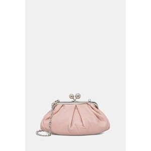 Kožna torba Weekend Max Mara PRATI boja: ružičasta, 2525516204600