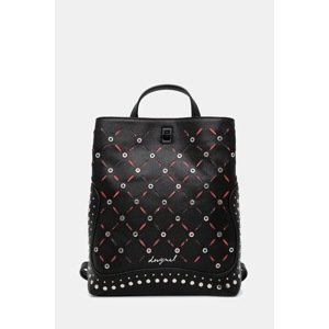 Ruksak Desigual YANKEE METAL PATCH S boja: crna, mali, s aplikacijom, 25WAKP15