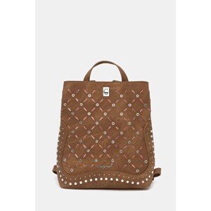 Ruksak Desigual YANKEE METAL PATCH S boja: smeđa, mali, s aplikacijom, 25WAKP31