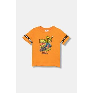 Dječja pamučna majica kratkih rukava Puma PUMA X HOT WHEELS Graphic Tee boja: narančasta, s tiskom, 632395