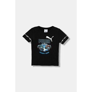 Dječja pamučna majica kratkih rukava Puma PUMA X HOT WHEELS Graphic Tee boja: crna, s tiskom, 632395