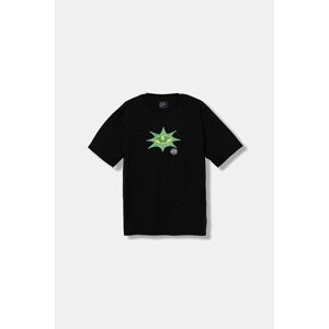 Dječja pamučna majica kratkih rukava Vans Star Checker SS boja: crna, s tiskom, VN000PXSBLK1