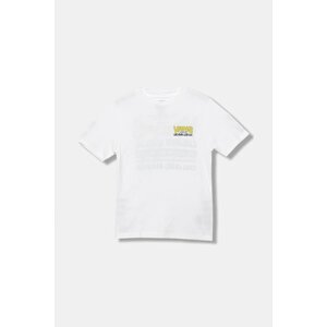 Dječja pamučna majica kratkih rukava Vans Shop Front SS boja: bijela, s tiskom, VN000R02WHT1