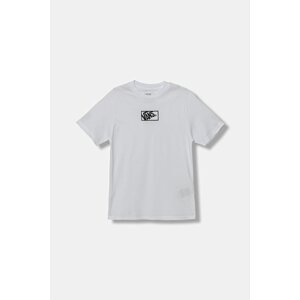 Dječja pamučna majica kratkih rukava Vans BY BLOCKED BOX SS TEE boja: bijela, bez uzorka, VN000RBCWHT1