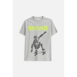 Dječja majica kratkih rukava Coccodrillo boja: siva, s tiskom, EVERYDAY BOY A