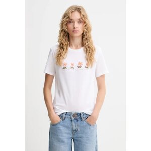 Pamučna majica PS Paul Smith za žene, boja: bijela, W2R-G799-TP5428