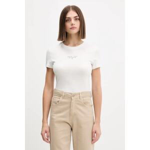 Majica kratkih rukava Tommy Jeans za žene, boja: bijela, DW0DW21542