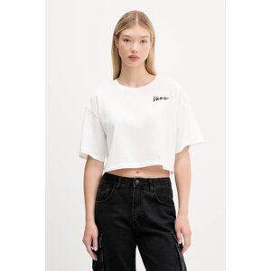Pamučna majica Vans za žene, boja: bijela, VN000QDFWHT1