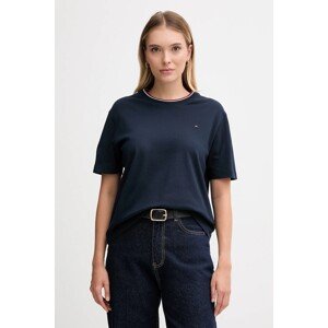 Majica kratkih rukava Tommy Hilfiger za žene, boja: tamno plava, WW0WW47310