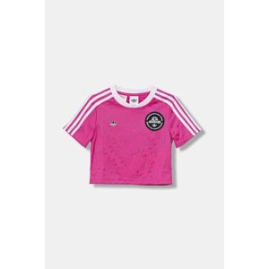 Dječja majica kratkih rukava adidas Originals boja: ružičasta, JV7683