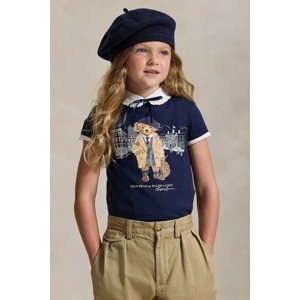 Dječja pamučna majica kratkih rukava Polo Ralph Lauren boja: tamno plava, 312979033001