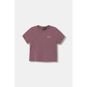 Dječja majica kratkih rukava EA7 Emporio Armani boja: ružičasta, 7G000137 AF10373