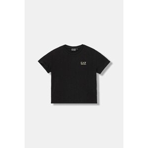 Dječja majica kratkih rukava EA7 Emporio Armani boja: crna, 7G000137 AF10373