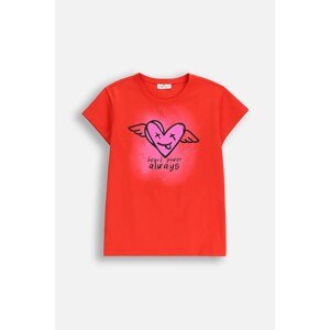 Dječja majica kratkih rukava Coccodrillo boja: crvena, EVERYDAY GIRL A