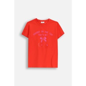Dječja majica kratkih rukava Coccodrillo boja: crvena, EVERYDAY GIRL A