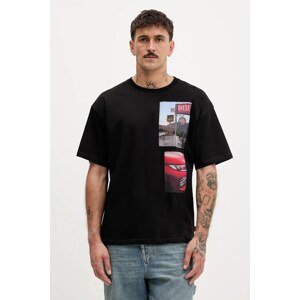Pamučna majica Diesel T-BOXT-T3 boja: crna, s aplikacijom, A19467.0PLAT