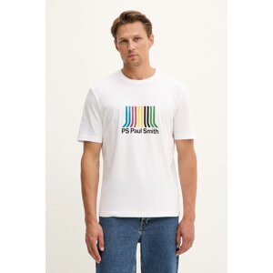 Pamučna majica PS Paul Smith boja: bijela, s tiskom, M2R-220X-TP5408