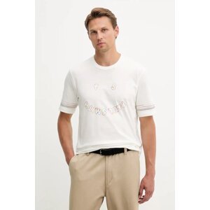 Pamučna majica PS Paul Smith boja: bijela, s tiskom, M2R-220X-TP5422