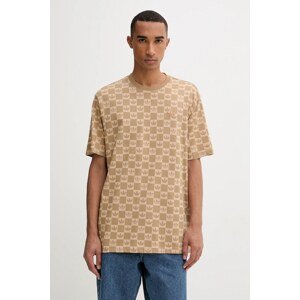 Pamučna majica adidas Originals Mg Lo Ss T boja: bež, s uzorkom, JY2970