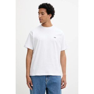 Pamučna majica Vans boja: bijela, s tiskom, VN000R9XWHT1