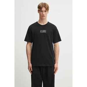 Pamučna majica MM6 Maison Margiela boja: crna, s tiskom, SH0GC0057.S24312.900