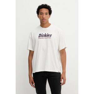 Pamučna majica Dickies boja: bež, s uzorkom, DK0A87YL