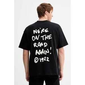 Pamučna majica Dickies boja: crna, s uzorkom, DK0A87QO