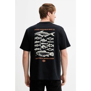 Pamučna majica Dickies boja: crna, s tiskom, DK0A87QG