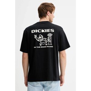 Pamučna majica Dickies boja: crna, s uzorkom, DK0A87QI