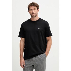 Pamučna majica Calvin Klein Jeans boja: crna, bez uzorka, LV04RC275G