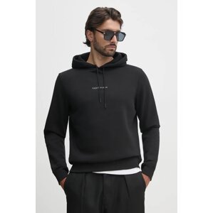 Dukserica Calvin Klein Jeans za muškarce, boja: crna, s kapuljačom, s aplikacijom, J30J325629