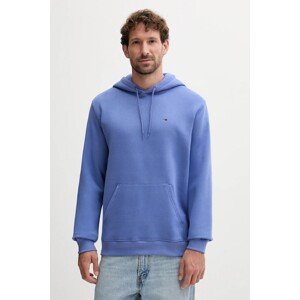 Dukserica Tommy Jeans boja: bež, s kapuljačom, bez uzorka, DM0DM20742