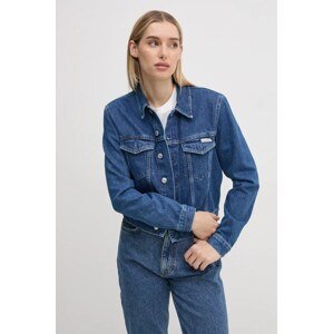 Traper jakna Calvin Klein Jeans za žene, boja: tamno plava, za prijelazno razdoblje, J20J224043