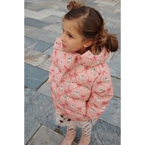 Dječja pernata jakna Konges Sløjd MAGNUM DOWN JACKET PRINT GRS boja: ružičasta, KS101265