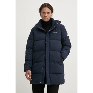 Jakna Guess Jeans za muškarce, boja: tamno plava, za zimu, M4BL26 WGII2
